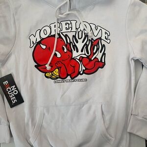 White Sweater with Red Graphic